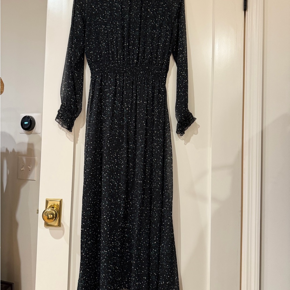 Zara Black Speckled Midi Dress
